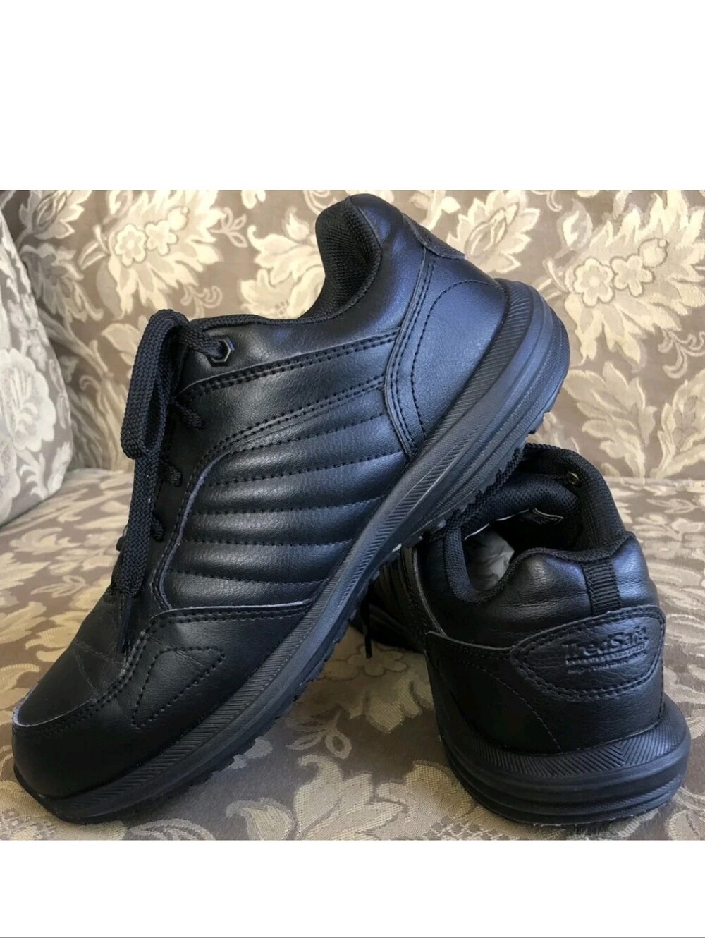 Tredsafe Women's Merlot Slip Resistant Black Athletic Service Work Industry Shoe